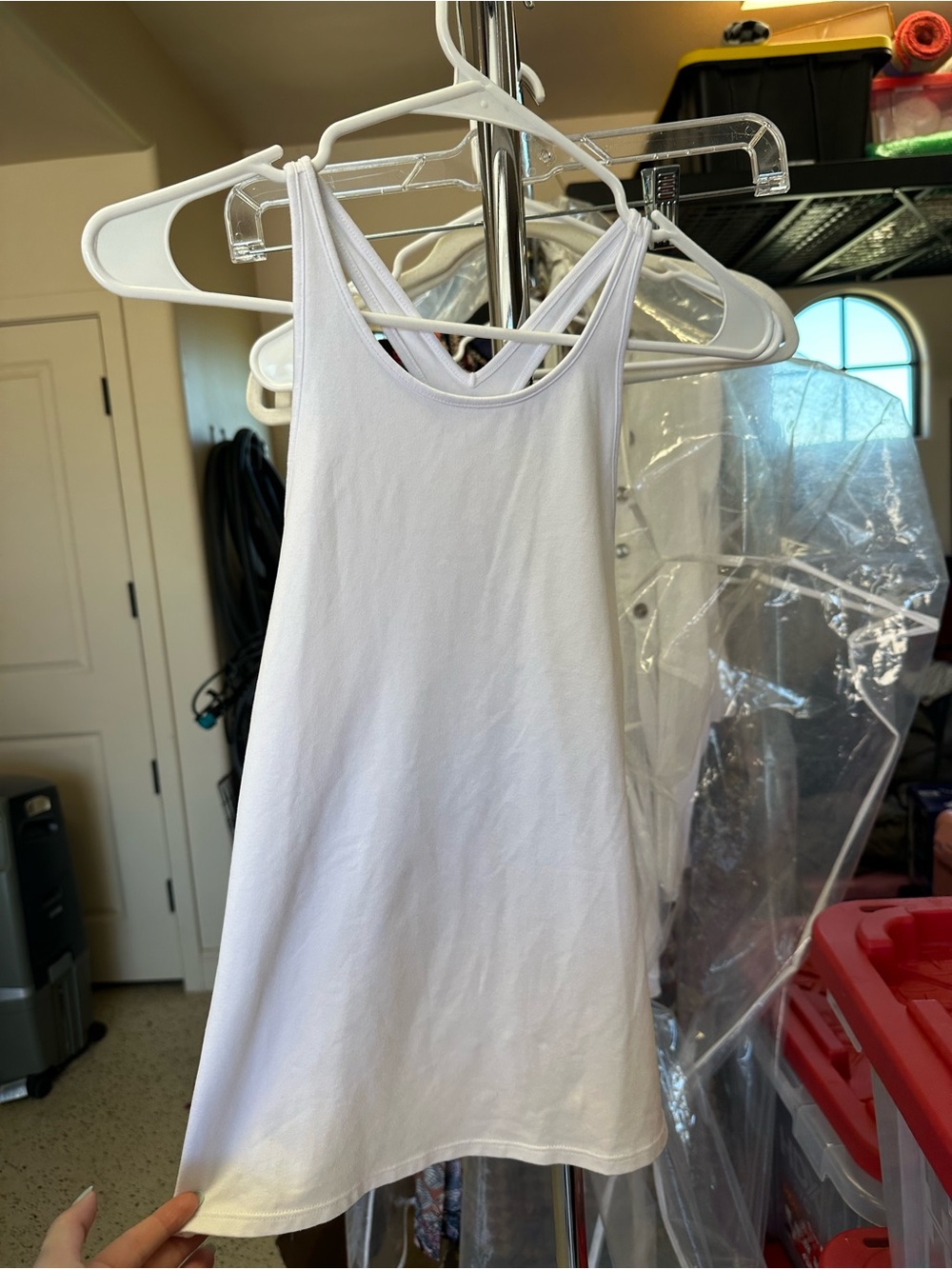 ALO Yoga White Crisscross Back Tank